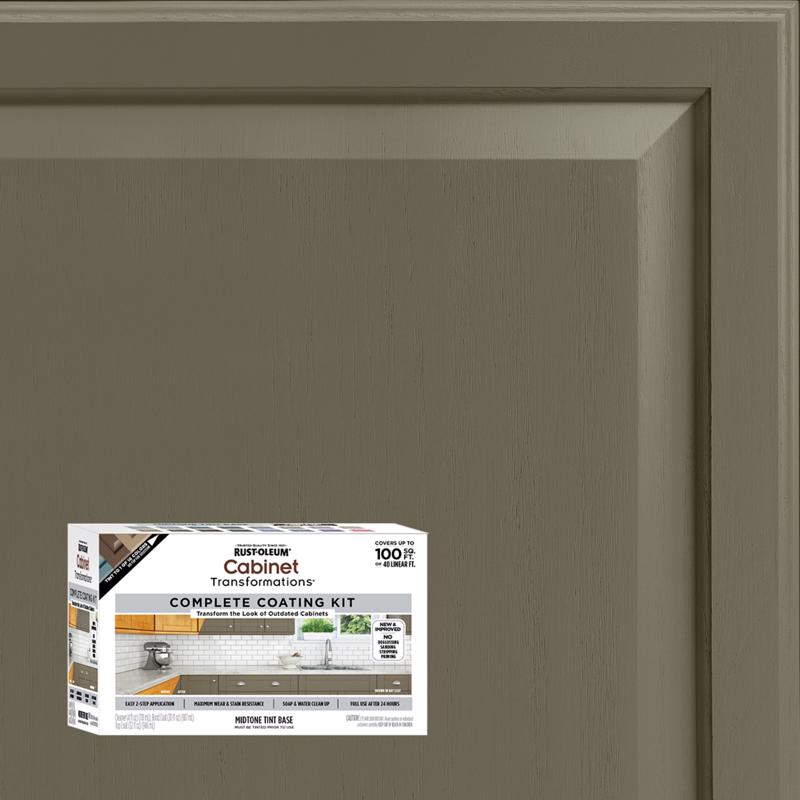 Rust-Oleum Cabinet Transformations Satin Tint Base Mid-Tone Base Cabinet Refinishing System Interior, Pack of 2