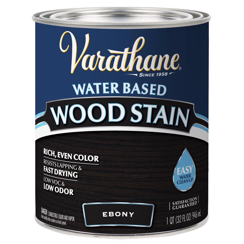 Varathane Semi-Transparent Ebony Water-Based Wood Stain 1 qt, Pack of 2