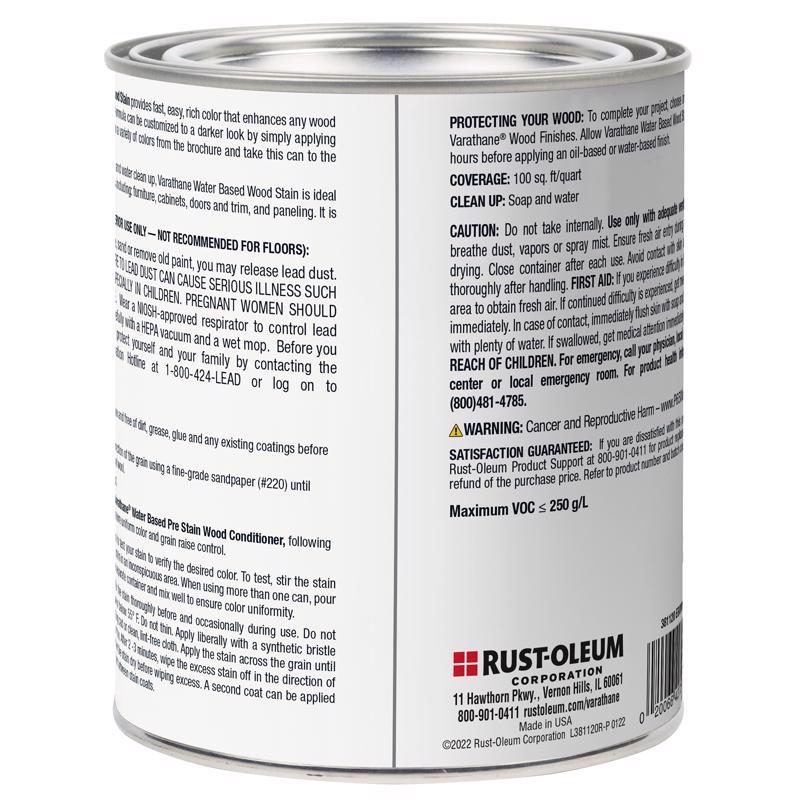 Varathane Semi-Transparent Ebony Water-Based Wood Stain 1 qt, Pack of 2