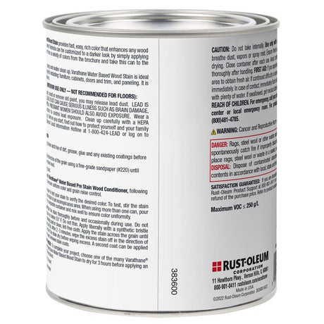 Varathane Water-Based Pre-Stain Wood Conditioner 1 qt, Pack of 2