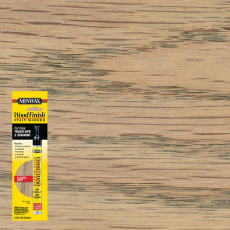 Minwax Wood Finish Stain Marker Semi-Transparent Classic Gray Touch-Up and Stain Marker 1/3 oz, Pack of 6
