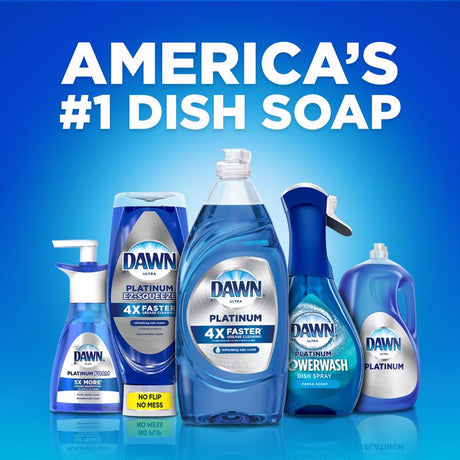 Dawn Ultra Platinum Refreshing Rain Scent Liquid Dish Soap 14.6 oz 1 pk, Pack of 10