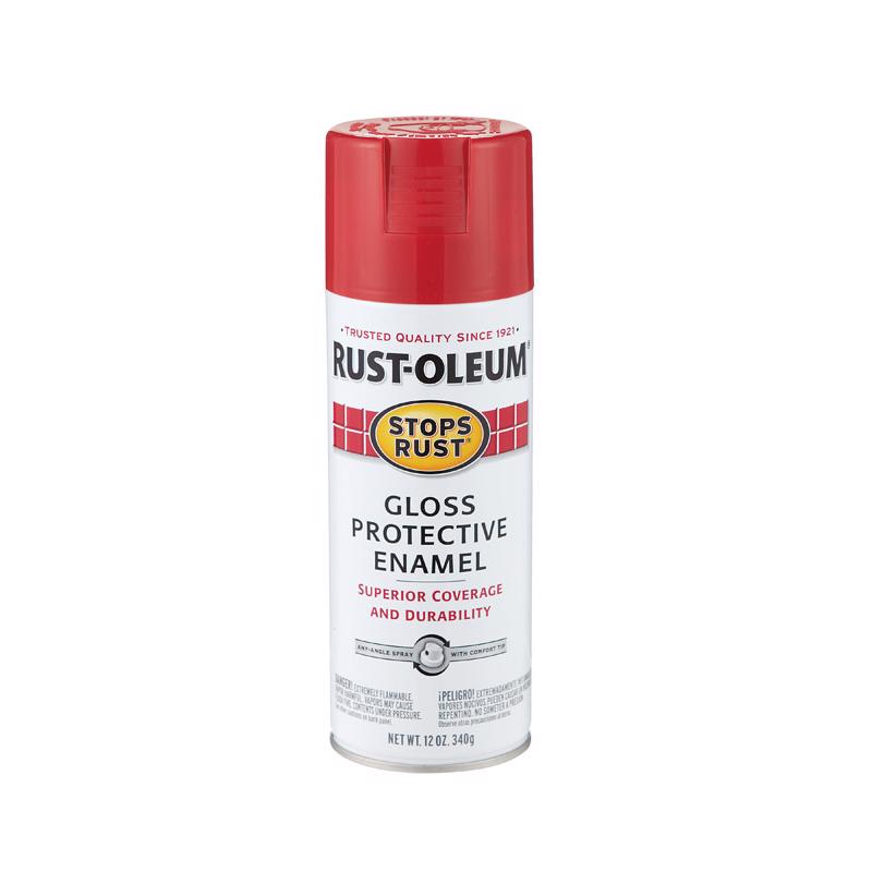 Rust-Oleum 7763830 Rust Preventative Spray Paint, Gloss, Carnival Red, 12 oz, Can, Pack of 6