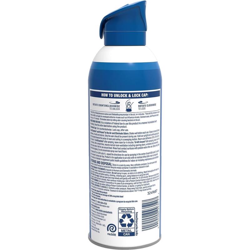 Lysol White Linen Scent Air Sanitizer 10 oz 1 pk, Pack of 6