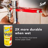 Scott Rags On a Roll Cleaning Cloth 9.4 in. W X 11 in. L 60 sheet 1 pk, Pack of 12