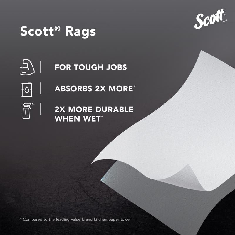 Scott Rags On a Roll Cleaning Cloth 9.4 in. W X 11 in. L 60 sheet 1 pk, Pack of 12