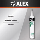 DAP Alex White Acrylic Latex Painter's Caulk 10.1 oz