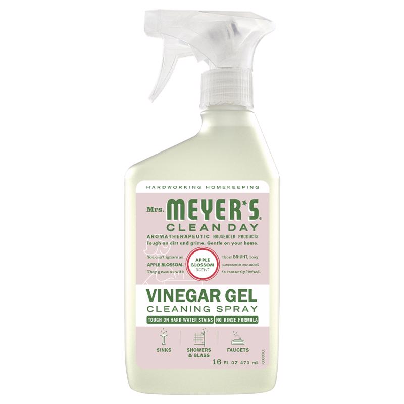 Mrs. Meyer's Clean Day Apple Blossom Scent Concentrated Vinegar Gel Cleaner Liquid Spray 16 oz, Pack of 6