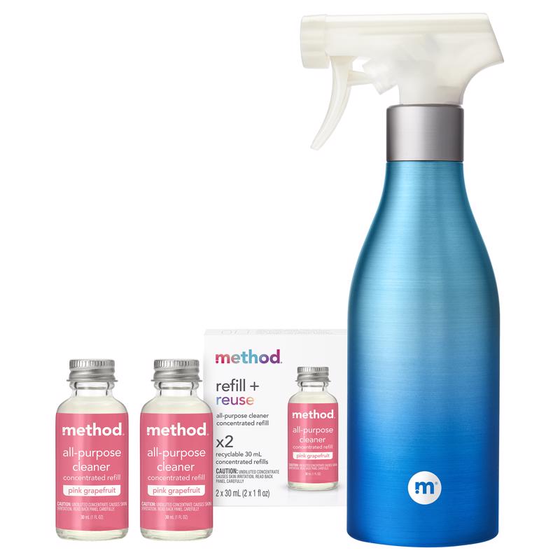 Method Pink Grapefruit Scent Concentrated All Purpose Cleaner Starter ...
