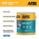 APOC Black Asphalt Roof Cement 1 gal, Pack of 4