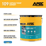 APOC Black Asphalt Roof Cement 5 gal