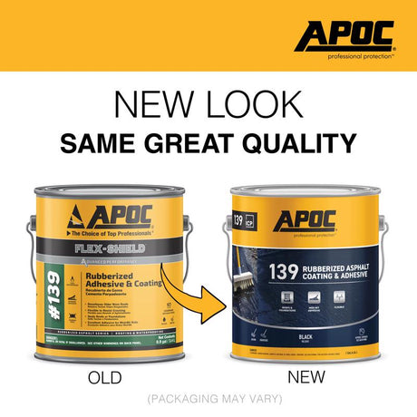 APOC Black Roof And Foundation Coating 1 gal, Pack of 4