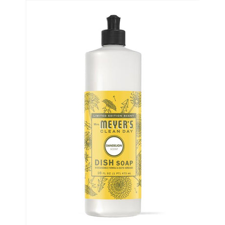 Mrs. Meyer's Clean Day Dandelion Scent Liquid Dish Soap 16 oz 1 pk, Pack of 6