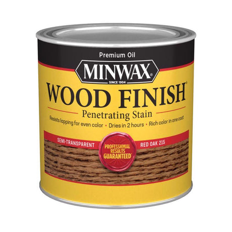 Minwax Wood Finish Semi-Transparent Red Oak Oil-Based Penetrating Wood Stain 1/2 pt, Pack of 4