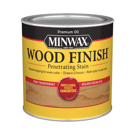 Minwax Wood Finish Semi-Transparent Golden Pecan Oil-Based Penetrating Wood Stain 1/2 pt, Pack of 4