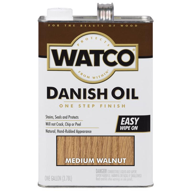 WATCO Transparent Medium Walnut Oil-Based Danish Oil 1 gal, Pack of 2