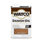 WATCO Transparent Dark Walnut Oil-Based Danish Oil 1 qt, Pack of 4