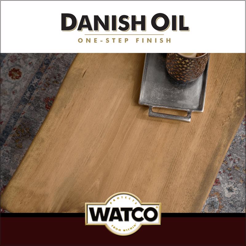 WATCO Transparent Dark Walnut Oil-Based Danish Oil 1 qt, Pack of 4