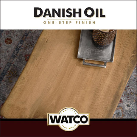 WATCO Transparent Dark Walnut Oil-Based Danish Oil 1 qt, Pack of 4