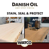 WATCO Transparent Dark Walnut Oil-Based Danish Oil 1 qt, Pack of 4