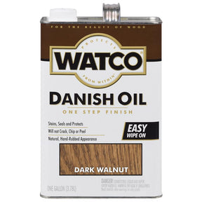 WATCO Transparent Dark Walnut Oil-Based Danish Oil 1 gal, Pack of 2