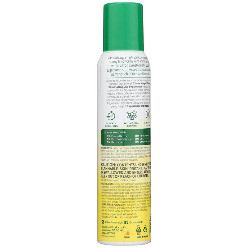 Citrus Magic Limoncello Scent Air Freshener Spray 3 oz Liquid 1 pk