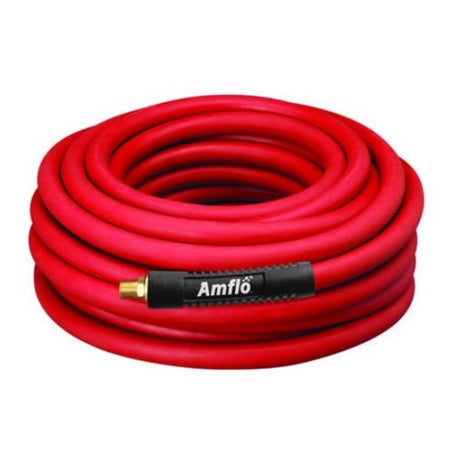 Amflo 50 ft. L Rubber Air Hose 300 psi Red