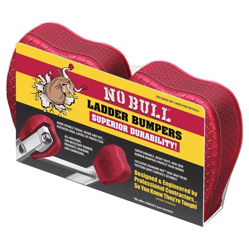 No Bull Nakoma Products Rubber/Steel Red Ladder Bumper Covers 2 pk, Pack of 3