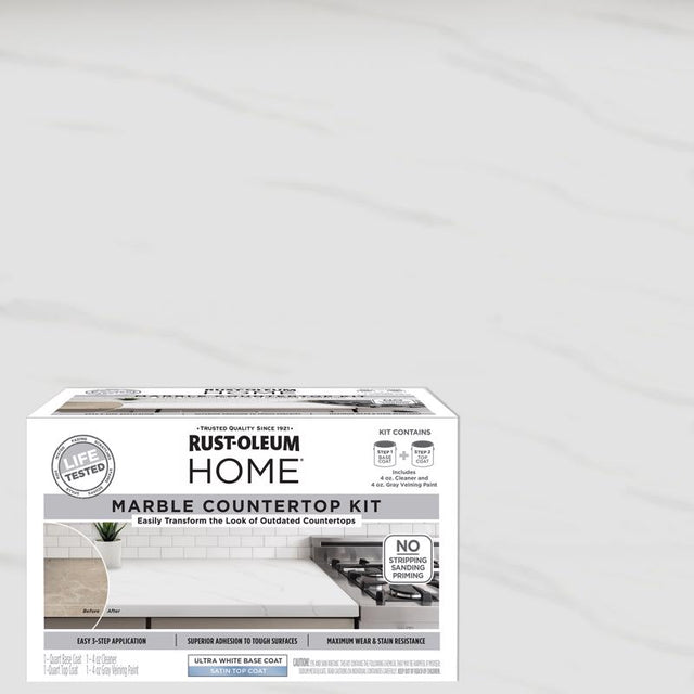Rust-Oleum HOME Satin Ultra White Base Acrylic Countertop Paint Kit 1 qt, Pack of 2