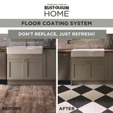 Rust-Oleum HOME Anti-Slip Textured White Tint Base Floor Coating Kit 1 qt, Pack of 2