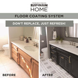 Rust-Oleum HOME Anti-Slip Textured White Tint Base Floor Coating Kit 1 qt, Pack of 2