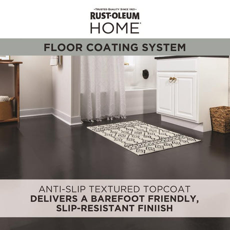 Rust-Oleum HOME Anti-Slip Textured White Tint Base Floor Coating Kit 1 qt, Pack of 2