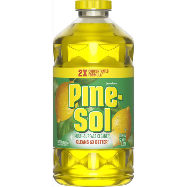 Pine-Sol Lemon Scent Concentrated All Purpose Cleaner Liquid 80 fl. oz., Pack of 6