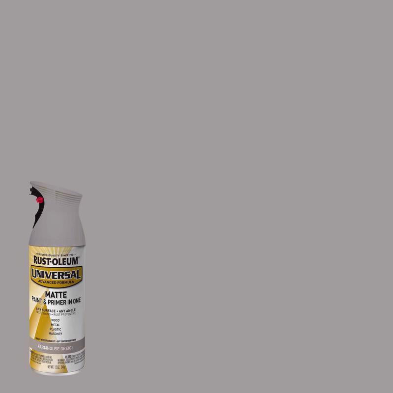 Rust-Oleum Universal Matte Greige Spray Paint 12 oz, Pack of 6
