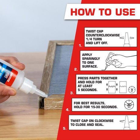Loctite Super Strength Ethyl Cyanoacrylate Clear Super Glue 0.7 oz, Pack of 6
