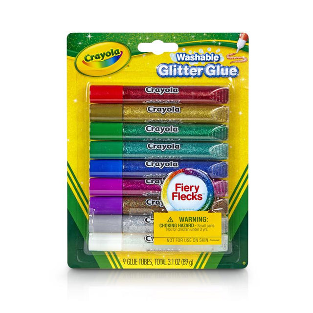 Crayola Medium Strength Assorted Glitter Glue 3.1 oz, Pack of 12