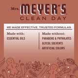 Mrs. Meyer's Clean Day Gingerbread Scent Multi-Purpose Cleaner Liquid Spray 16 oz, Pack of 6