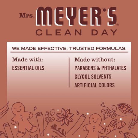 Mrs. Meyer's Clean Day Gingerbread Scent Multi-Purpose Cleaner Liquid Spray 16 oz, Pack of 6