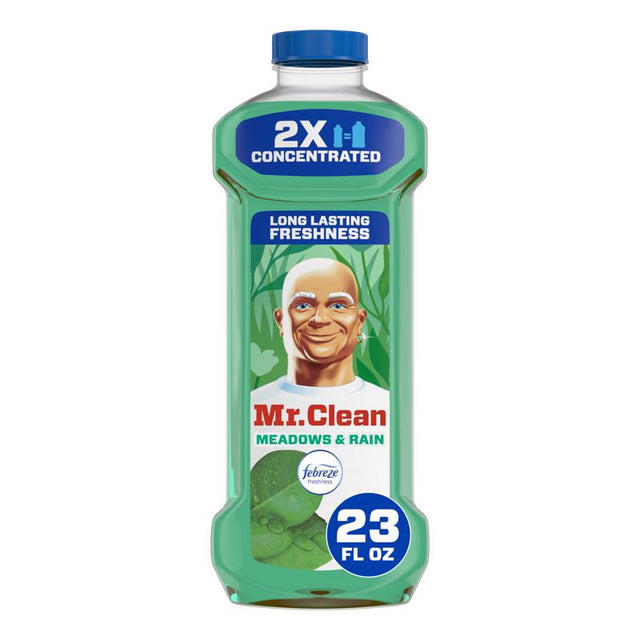 Mr. Clean Meadows and Rain Scent Concentrated All Purpose Cleaner Liquid 23 oz, Pack of 6