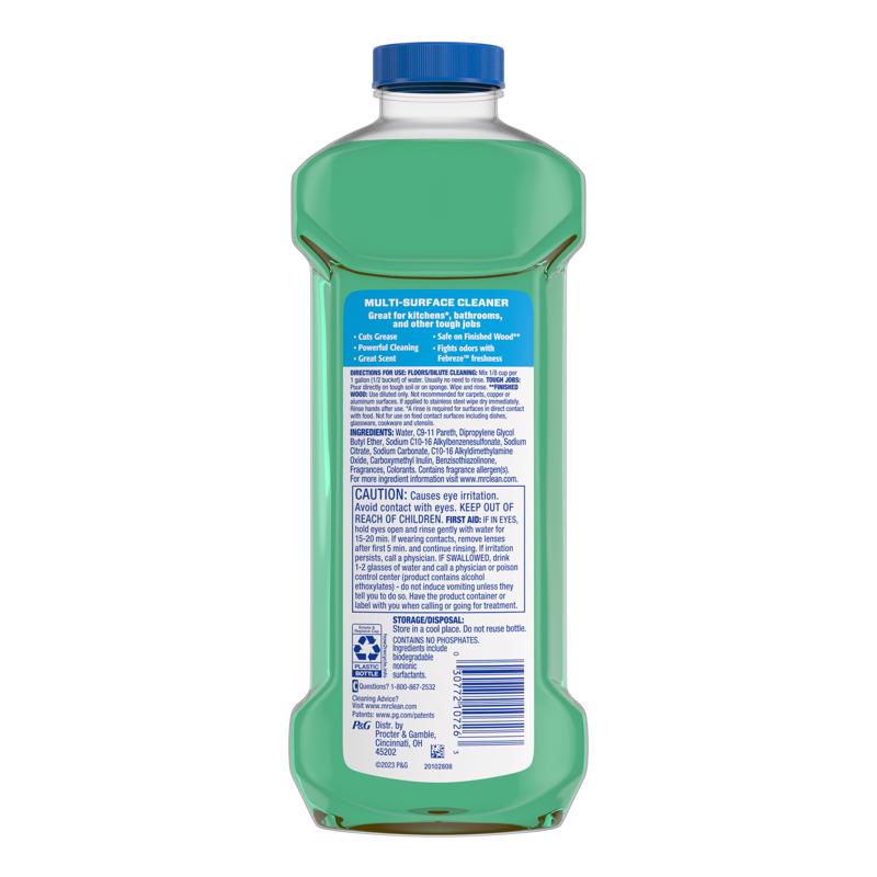 Mr. Clean Meadows and Rain Scent Concentrated All Purpose Cleaner Liquid 23 oz, Pack of 6