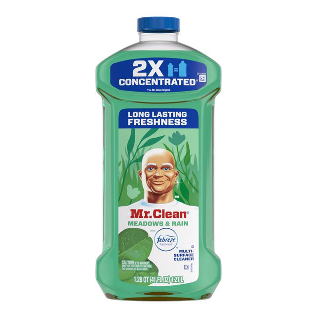 Mr. Clean Meadows and Rain Scent Concentrated Multi-Surface Cleaner Liquid 41 oz, Pack of 4