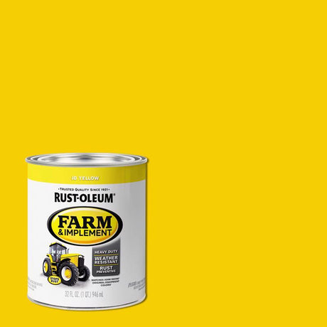 Rust-Oleum Indoor and Outdoor Gloss John Deere Yellow Oil-Based Oil Modified Alkyd Farm & Implement, Pack of 2
