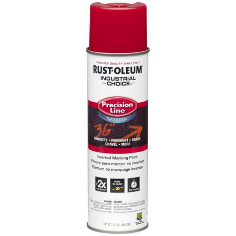 Rust-Oleum 203038 Inverted Marking Spray Paint, Safety Red, 17 oz, Can, Pack of 12