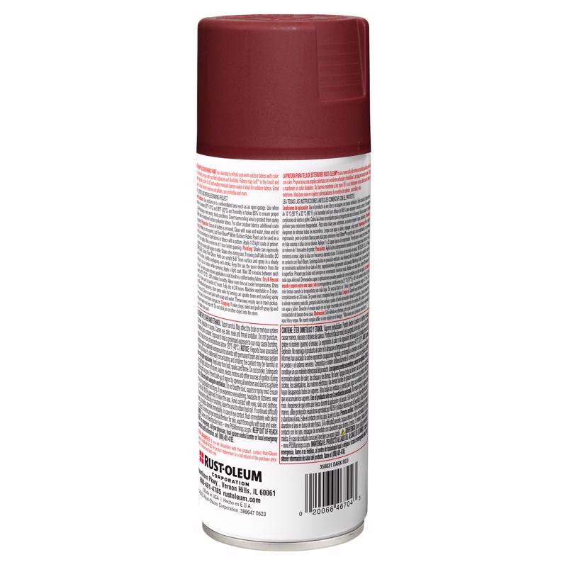 Rust-Oleum Flat Dark Red Fabric Spray Paint 12 oz, Pack of 6