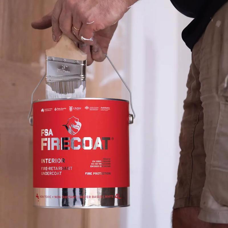 Firecoat Gray Low Sheen Water-Based Primer 1 gal, Pack of 4
