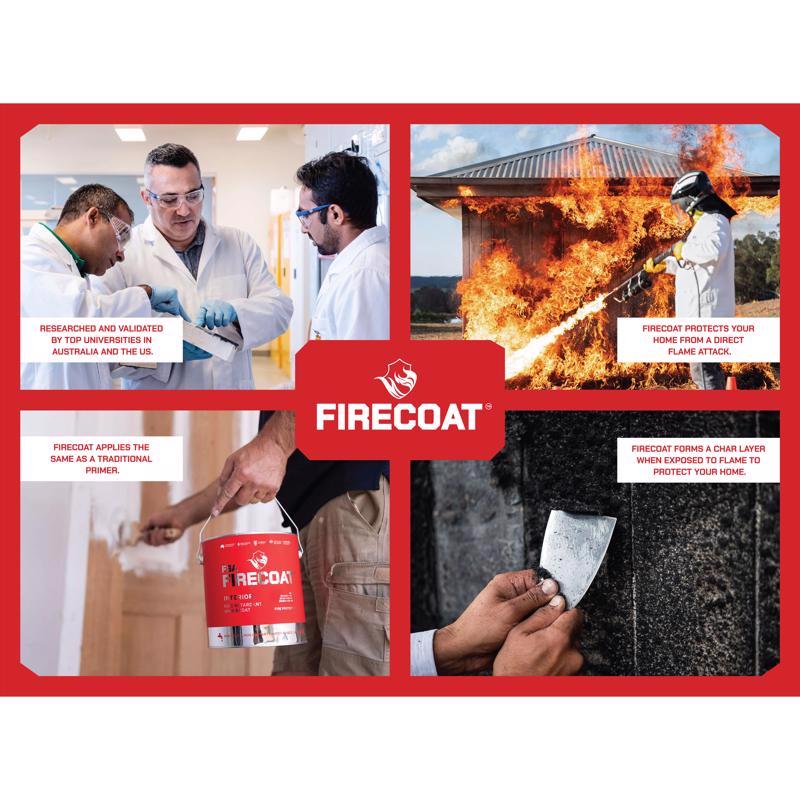 Firecoat Gray Low Sheen Water-Based Primer 1 gal, Pack of 4