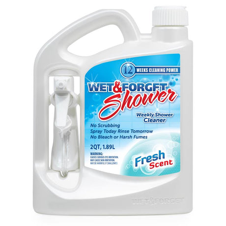 Wet & Forget Fresh Scent Shower Cleaner 64 oz Liquid, Pack of 4