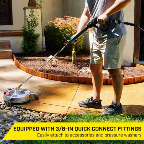 SurfaceMaxx 3/8 in. D X 50 ft. L Steel and Polyester Braided Pressure Washer Hose 4500 psi