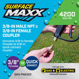 SurfaceMaxx 3/8-in Male NPT x 3/8-in Female Quick Connect Coupler 4200 psi