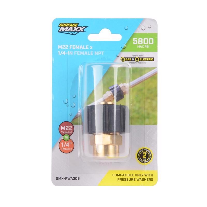 SurfaceMaxx M22 Female x 1/4-in Female NPT Screw Coupling 5800 psi